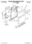 FRAME AND CONSOLE PARTS Diagram and Parts List for CUD4000TU0  Crosley Dishwasher
