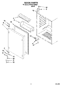 DOOR PARTS Diagram and Parts List for KURO24LSBX00  KitchenAid Refrigerator