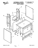 EXTERNAL Diagram and Parts List for SF3007SRN6  Whirlpool Range