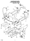 MANIFOLD PARTS Diagram and Parts List for GS470LEMB4  Whirlpool Range
