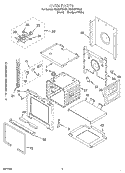 OVEN Diagram and Parts List for RS696PXGB2  Whirlpool Range