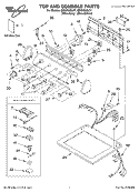 TOP AND CONSOLE PARTS Diagram and Parts List for GEQ9800LW1  Whirlpool Dryer