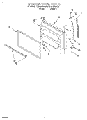 FREEZER DOOR, LIT/OPTIONAL Diagram and Parts List for KTRP19KGAL00  KitchenAid Refrigerator
