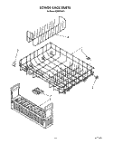 LOWER RACK Diagram and Parts List for KUDS220T1  KitchenAid Dishwasher