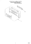 CONTROL PANEL, LITERATURE Diagram and Parts List for RBD275PDB3  Whirlpool Wall Oven