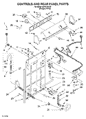 CONTROLS AND REAR PANEL Diagram and Parts List for LSR5100LQ0  Whirlpool Washer