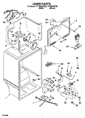 LINER PARTS Diagram and Parts List for TT18WKXRQ00  Estate Refrigerator