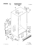 CABINET Diagram and Parts List for 3XARG485WP00  Whirlpool Refrigerator