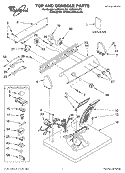 TOP AND CONSOLE, LITERATURE Diagram and Parts List for LGR5644JT2  Whirlpool Dryer