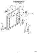 INNER DOOR Diagram and Parts List for DP940PWKQ1  Whirlpool Dishwasher