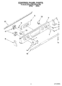CONTROL PANEL PARTS Diagram and Parts List for RS160LXTB0  Whirlpool Range