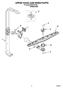 UPPER WASH AND RINSE PARTS Diagram and Parts List for KUDI01DLSS6  KitchenAid Dishwasher