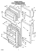 DOOR PARTS Diagram and Parts List for ET4WPKYKT02  Whirlpool Refrigerator