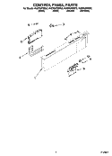 CONTROL PANEL PARTS Diagram and Parts List for KUDP02FRBT2  KitchenAid Dishwasher