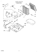 UNIT Diagram and Parts List for DH40J0  Whirlpool Dehumidifier