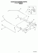COOKTOP BURNER PARTS Diagram and Parts List for KDRS807SSS03  KitchenAid Range