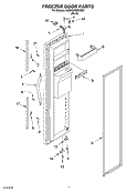 FREEZER DOOR Diagram and Parts List for 6GD5SHQXKB00  Whirlpool Refrigerator