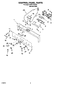CONTROL PANEL PARTS Diagram and Parts List for KDRP767RSS00  KitchenAid Range