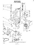 DRIVE Diagram and Parts List for LA3800XPW0  Whirlpool Washer