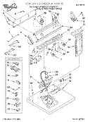 TOP AND CONSOLE, LIT/OPTIONAL Diagram and Parts List for LGR8858DQ1  Whirlpool Dryer