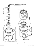 AGITATOR, BASKET AND TUB Diagram and Parts List for KAWE564WAL1  KitchenAid Washer