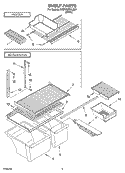 SHELF, OPTIONAL Diagram and Parts List for 5VET0WPKLQ01  Whirlpool Refrigerator