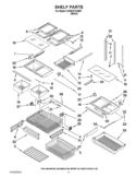 SHELF PARTS Diagram and Parts List for GX5FHTXVB07  Whirlpool Refrigerator
