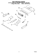 TOP VENTING, OPTIONAL Diagram and Parts List for GBS277PDS7  Whirlpool Wall Oven