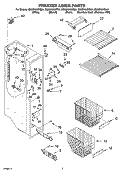 FREEZER LINER PARTS Diagram and Parts List for GS5SHAXNL01  Whirlpool Refrigerator