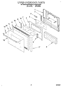UPPER OVEN DOOR Diagram and Parts List for KEBI241BWH0  KitchenAid Wall Oven