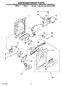 Part Location Diagram of 2318965W Whirlpool Front Cover Assembly (Includes