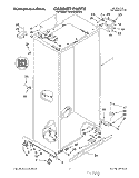CABINET Diagram and Parts List for KSSS42QDW02  KitchenAid Refrigerator