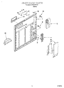 INNER DOOR Diagram and Parts List for DP920PFGY4  Whirlpool Dishwasher