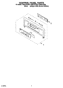 CONTROL PANEL PARTS Diagram and Parts List for YRBS275PDQ9  Whirlpool Wall Oven