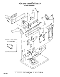 TOP AND CONSOLE , LITERATURE AND OPTIONAL Diagram and Parts List for LG5791XSW1  Whirlpool Dryer