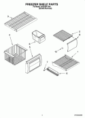 FREEZER SHELF PARTS Diagram and Parts List for KSSO48FTX03  KitchenAid Refrigerator