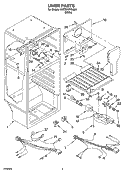 LINER PARTS Diagram and Parts List for 5VET6WPKLQ01  Whirlpool Refrigerator