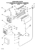 ICE MAKER Diagram and Parts List for ET4WSMXKT01  Whirlpool Refrigerator