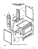 EXTERNAL OVEN Diagram and Parts List for SF3020SWW1  Whirlpool Range