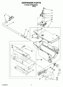DISPENSER PARTS Diagram and Parts List for WFW9200SQ03  Whirlpool Washer