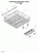 UPPER RACK AND TRACK PARTS Diagram and Parts List for TUD8700SQ1  Estate Dishwasher