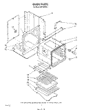 OVEN Diagram and Parts List for RB120PXK2  Whirlpool Wall Oven