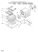 INTERNAL OVEN Diagram and Parts List for KEBS208DBS11  KitchenAid Wall Oven
