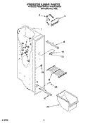 FREEZER LINER PARTS Diagram and Parts List for 7ED2GTQXPL00  Whirlpool Refrigerator