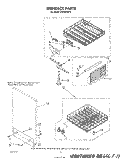 DISHRACK Diagram and Parts List for DU5040XP2  Whirlpool Dishwasher