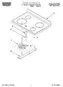 COOKTOP Diagram and Parts List for FES364EN0  Whirlpool Range