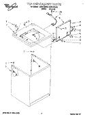 TOP AND CABINET, LIT/OPTIONAL Diagram and Parts List for LSR6132BW0  Whirlpool Washer