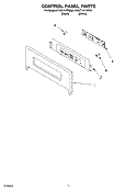 CONTROL PANEL Diagram and Parts List for KEBC147KBL0  KitchenAid Wall Oven