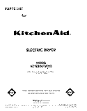 SECTION Diagram and Parts List for KEYE800TTO0  KitchenAid Dryer