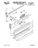 CONTROL PANEL, LITERATURE Diagram and Parts List for RB770PXYB7  Whirlpool Wall Oven